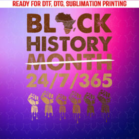Black History Month 2025 Black History 365 Melanin Pride Shirt PNG, DTF, DTG, Sublimation Design