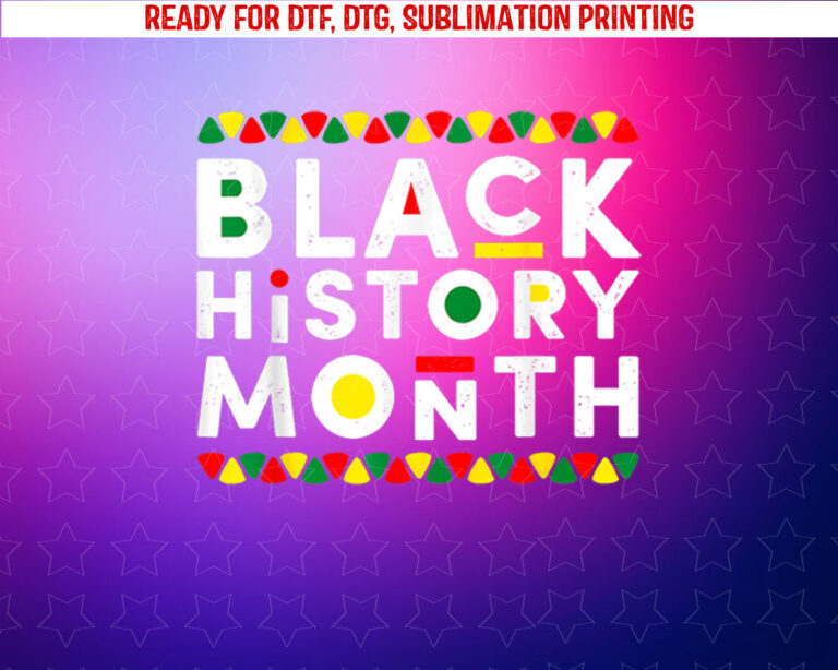 Black History Month African American Men Women Kids Retro Shirt PNG, DTF, DTG, Sublimation Design