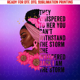 Black History Month Girl African Woman Afro I Am the Storm Shirt PNG, DTF, DTG, Sublimation Design