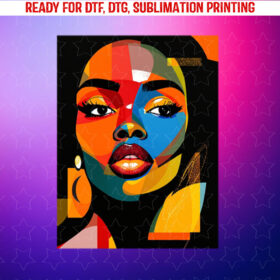 Black History Month Portrait African Woman Afro Queen Shirt PNG, DTF, DTG, Sublimation Design