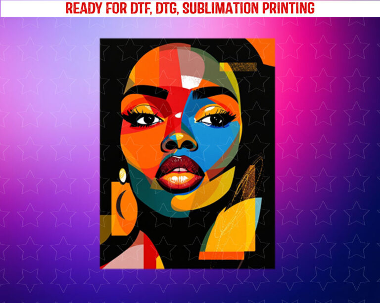 Black History Month Portrait African Woman Afro Queen Shirt PNG, DTF, DTG, Sublimation Design