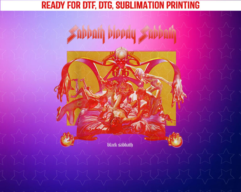 Black Sabbath Official Sabbath Bloody Sabbath Bright Shirt PNG, DTF, DTG, Sublimation Design