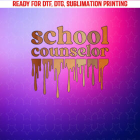 Black School Counselor African American School Counseling Shirt PNG, DTF, DTG, Sublimation Design