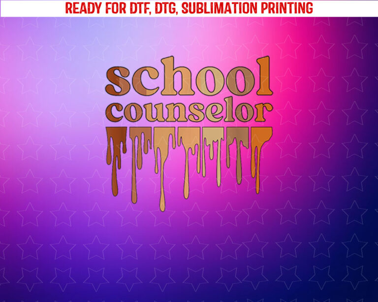 Black School Counselor African American School Counseling Shirt PNG, DTF, DTG, Sublimation Design