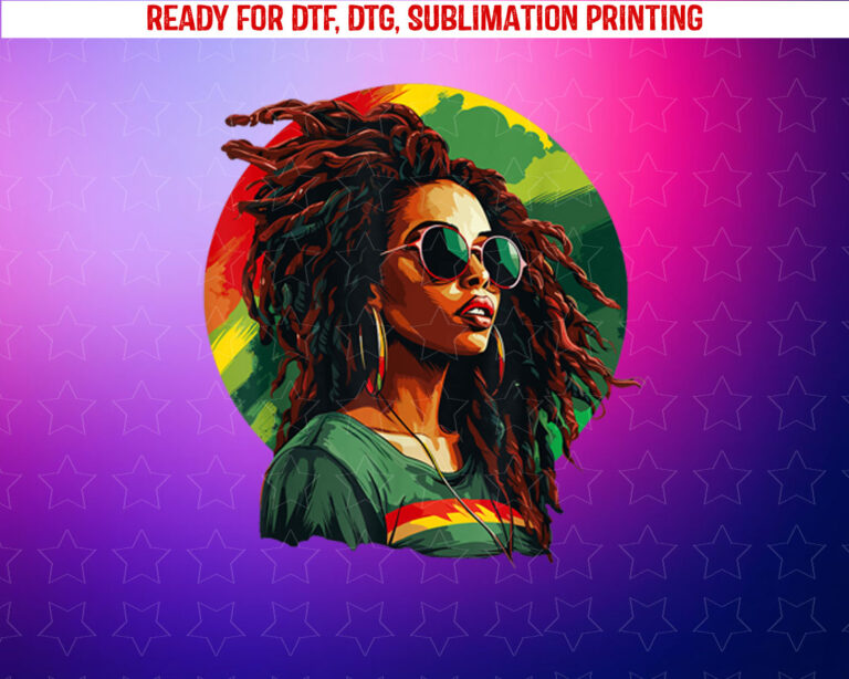 Black Women Afro American Juneteenth Black History Month Shirt PNG, DTF, DTG, Sublimation Design