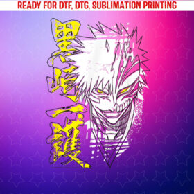 Bleach Ichigo Hollow Outline Shirt PNG, DTF, DTG, Sublimation Design