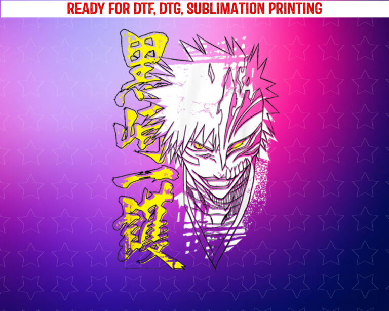 Bleach Ichigo Hollow Outline Shirt PNG, DTF, DTG, Sublimation Design
