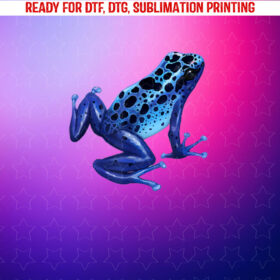 Blue Poison Dart Frog Tee Colorful Design Nature Lover Shirt PNG, DTF, DTG, Sublimation Design