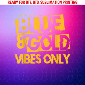 Blue and Gold Game Day Group for High School Football Shirt PNG, DTF, DTG, Sublimation Design