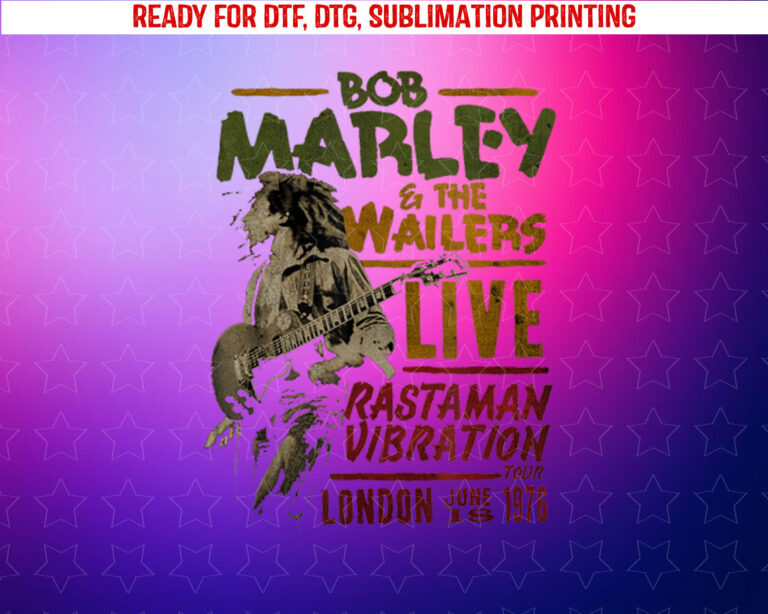 Bob Marley Btrtw the Wailers Live Shirt PNG, DTF, DTG, Sublimation Design