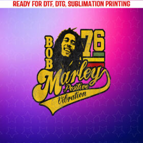 Bob Marley Positive Vibrations Soccer Shirt PNG, DTF, DTG, Sublimation Design