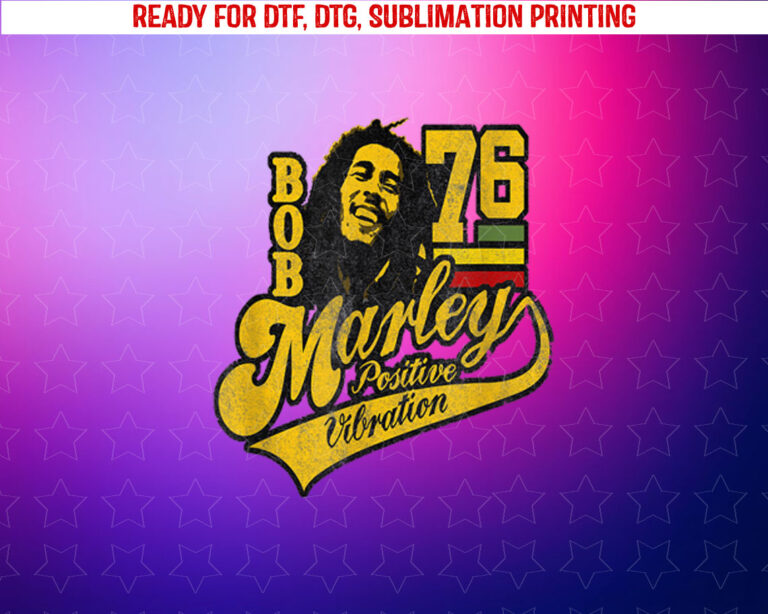 Bob Marley Positive Vibrations Soccer Shirt PNG, DTF, DTG, Sublimation Design