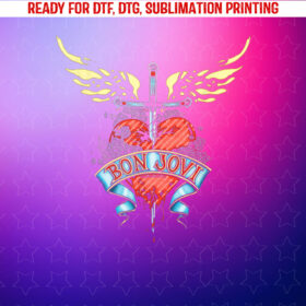 Bon Jovi Daggered Shirt PNG, DTF, DTG, Sublimation Design