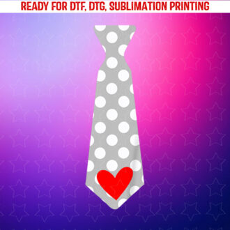 Boys Polka Dot Heart Tie Toddler Valentines Day Girl Baby Shirt PNG, DTF, DTG, Sublimation Design