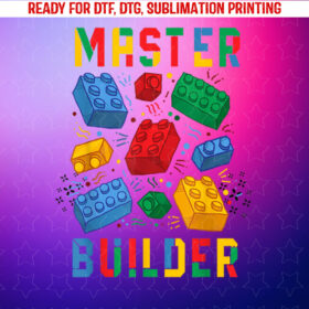 Brick Builder Funny Blocks Building Master Builder Shirt PNG, DTF, DTG, Sublimation Design