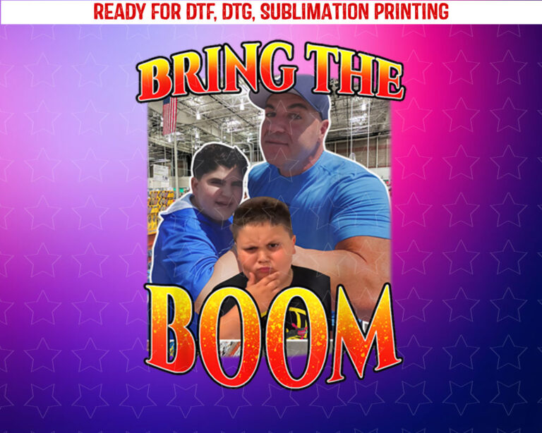 Bring the Boom Rizzler Funny Joke Gifts Shirt PNG, DTF, DTG, Sublimation Design