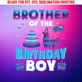 Brother Birthday Boy Llama Pinata Party Matching Family Shirt PNG, DTF, DTG, Sublimation Design