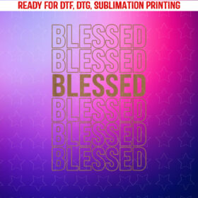 Brown Blessed Brown Color Graphic Shirt PNG, DTF, DTG, Sublimation Design