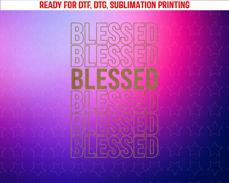 Brown Blessed Brown Color Graphic Shirt PNG, DTF, DTG, Sublimation Design