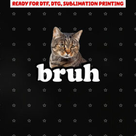 Bruh Kids Brown Tabby Cat Lover Shirt PNG, DTF, DTG, Sublimation Design