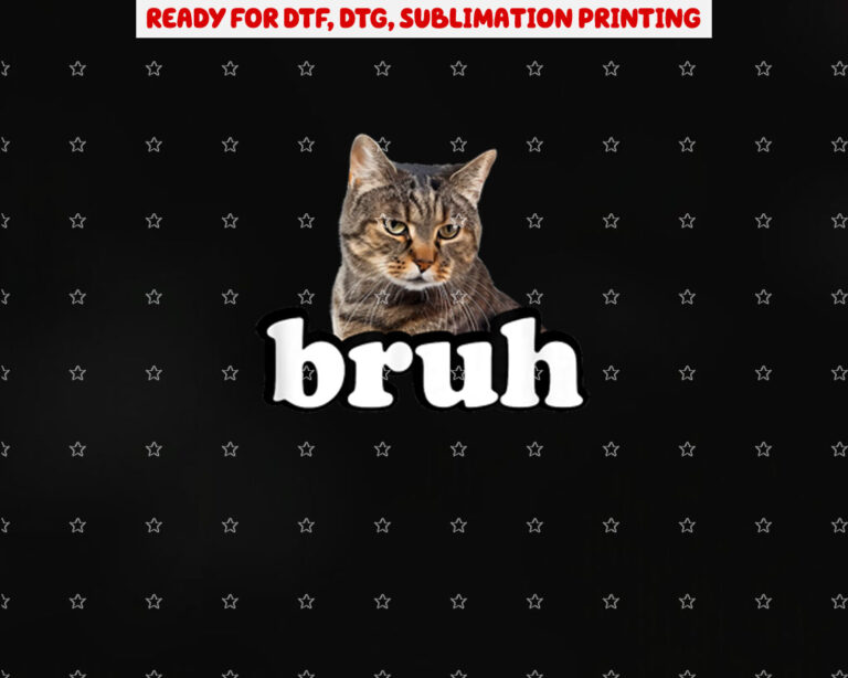 Bruh Kids Brown Tabby Cat Lover Shirt PNG, DTF, DTG, Sublimation Design
