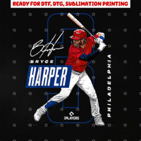 Bryce Harper Philadelphia Mlb Players Mlbharp3004 Shirt PNG, DTF, DTG, Sublimation Design