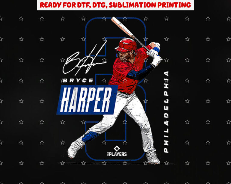 Bryce Harper Philadelphia Mlb Players Mlbharp3004 Shirt PNG, DTF, DTG, Sublimation Design