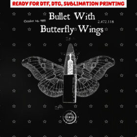 Bullet Butterfly Wings Alternative 90s Rock Music Shirt PNG, DTF, DTG, Sublimation Design