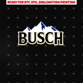 Busch Beer Mountains Logo Shirt PNG, DTF, DTG, Sublimation Design