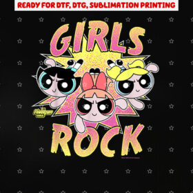 Cn the Powerpuff Girls Girls Rock Pop Art Shirt PNG, DTF, DTG, Sublimation Design