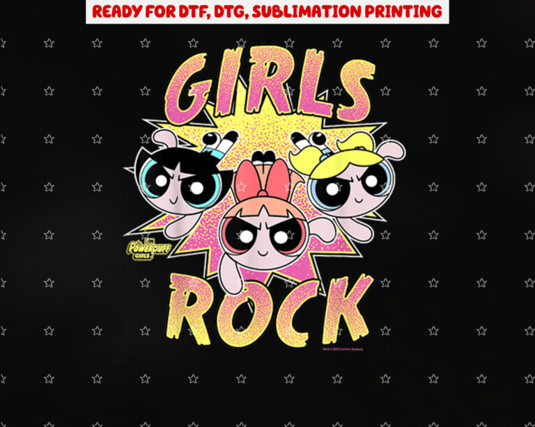 Cn the Powerpuff Girls Girls Rock Pop Art Shirt PNG, DTF, DTG, Sublimation Design