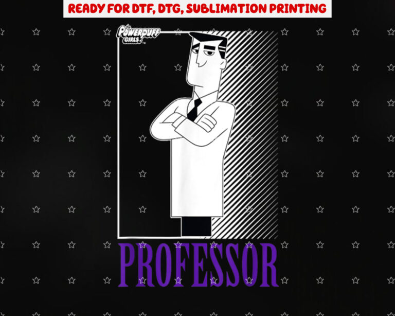 Cn the Powerpuff Girls Professor Portrait Shirt PNG, DTF, DTG, Sublimation Design