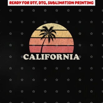California Vintage T Retro 70s Throwback Tee Design Shirt PNG, DTF, DTG, Sublimation Design