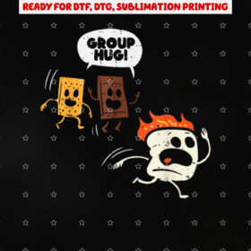 Camping Group Hug Smores Funny Marshmallow Men Women Kids Shirt PNG, DTF, DTG, Sublimation Design