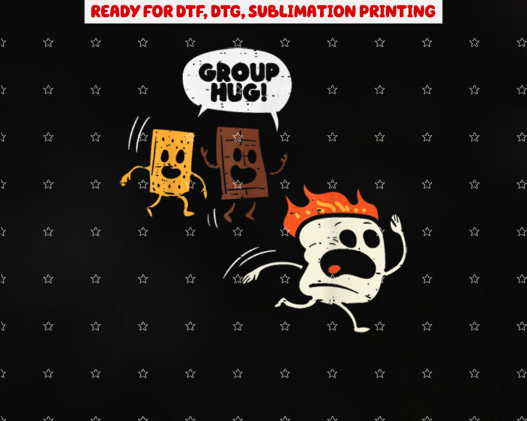 Camping Group Hug Smores Funny Marshmallow Men Women Kids Shirt PNG, DTF, DTG, Sublimation Design