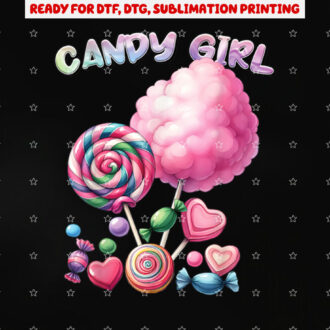 Candy Girls Dress Halloween Costume Girls Treat Lover Shirt PNG, DTF, DTG, Sublimation Design