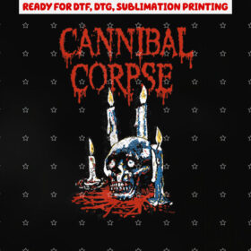 Cannibal Corpse Official Merchandise Ritual Candles Shirt PNG, DTF, DTG, Sublimation Design