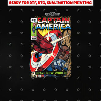 Captain America Brave New World Comic Shirt PNG, DTF, DTG, Sublimation Design