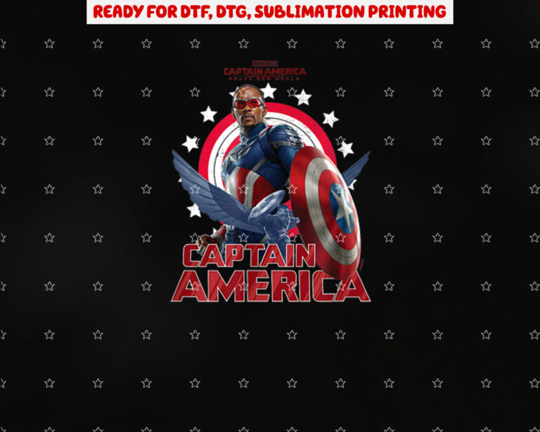 Captain America Brave New World Sam Wilson Cap Shirt PNG, DTF, DTG, Sublimation Design