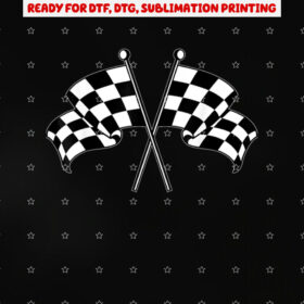 Car Racing Checkered Finish Line Flag Automobile Motor Race Shirt PNG, DTF, DTG, Sublimation Design