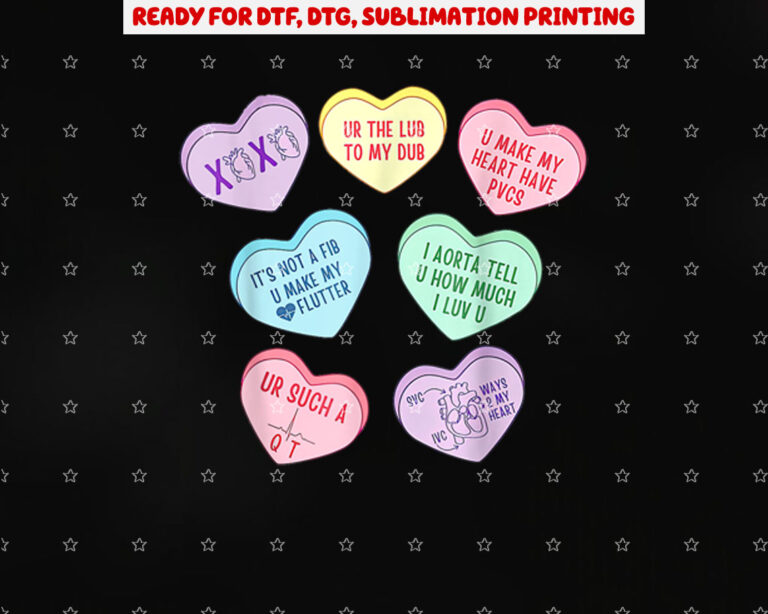 Cardiology Cardiologist Cardiac Nurse Valentine Day Costume Shirt PNG, DTF, DTG, Sublimation Design