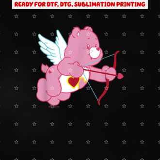 Care Bears Valentines Day Vintage Lovealot Cupid Bear Shirt PNG, DTF, DTG, Sublimation Design
