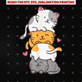 Cat Cats Cute Kitty Pile Anime Kawaii Neko Shirt PNG, DTF, DTG, Sublimation Design