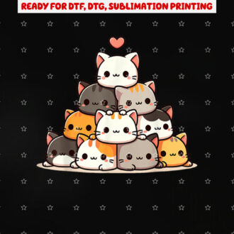 Cat Cute Cats Anime Kawaii Neko Shirt PNG, DTF, DTG, Sublimation Design