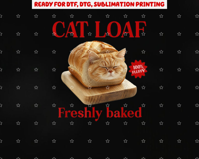 Cat Loaf Shirt PNG, DTF, DTG, Sublimation Design