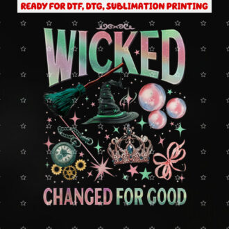Changed for Good Pink Green Together Vintage Shirt PNG, DTF, DTG, Sublimation Design