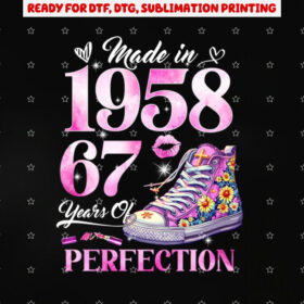 Chapter 67 Est 1958 67 Years Old Gifts 67th Birthday Queen Shirt PNG, DTF, DTG, Sublimation Design