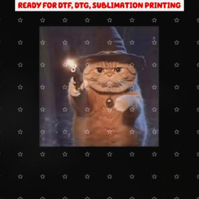 Cheeseball the Wizard Cat Vintage 90s Orange Cat Meme Shirt PNG, DTF, DTG, Sublimation Design