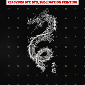 Chinese Dragon Gift T Asian Dragon Art Dk Shirt PNG, DTF, DTG, Sublimation Design