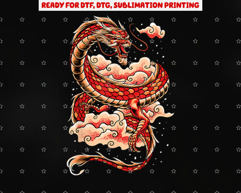 Chinese Dragon Japanese Art Tokyo Dragon Shirt PNG, DTF, DTG, Sublimation Design